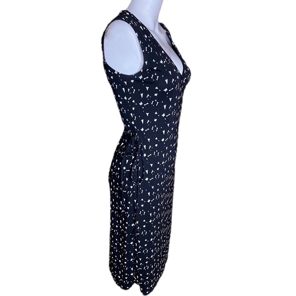 Kenneth Cole Black and White Geo Wrap Dress Size S - Picture 5 of 8